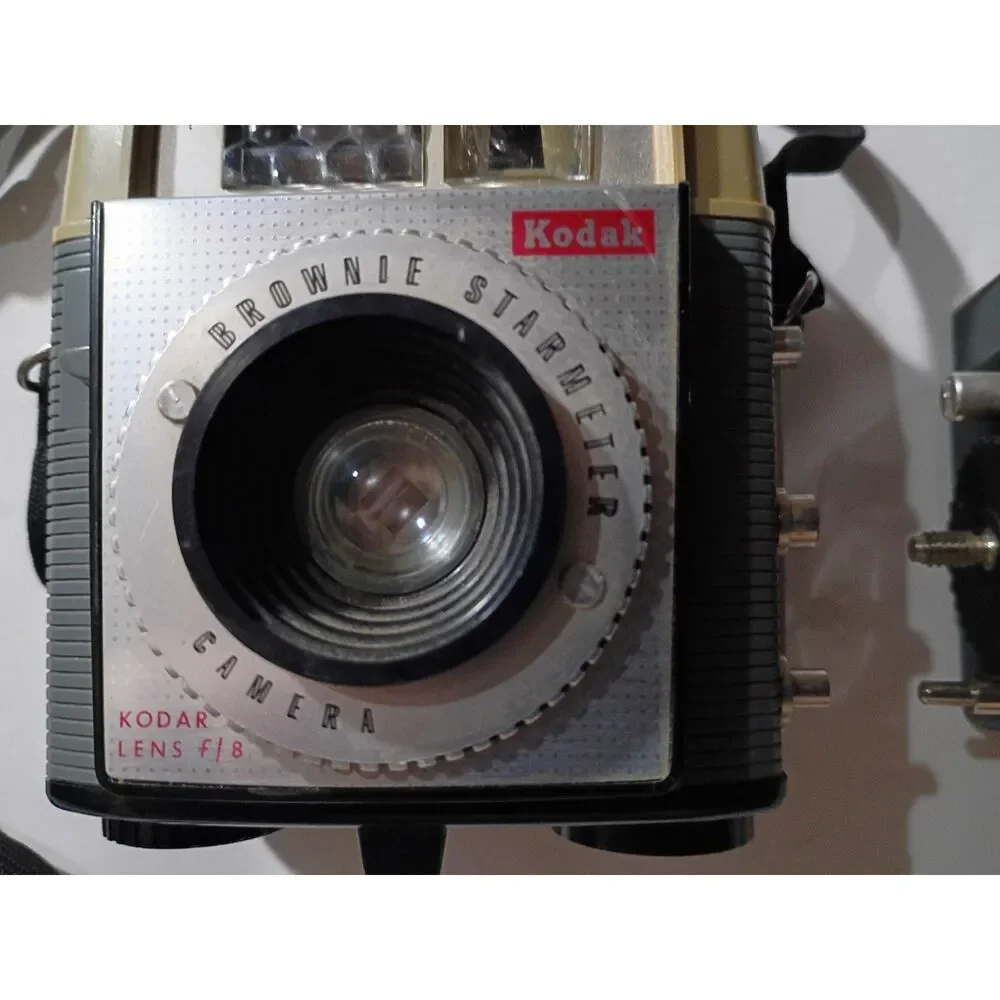 Vintage Kodak Brownie Starmeter (1960–1965) 127-film Camera w Supermite Flash